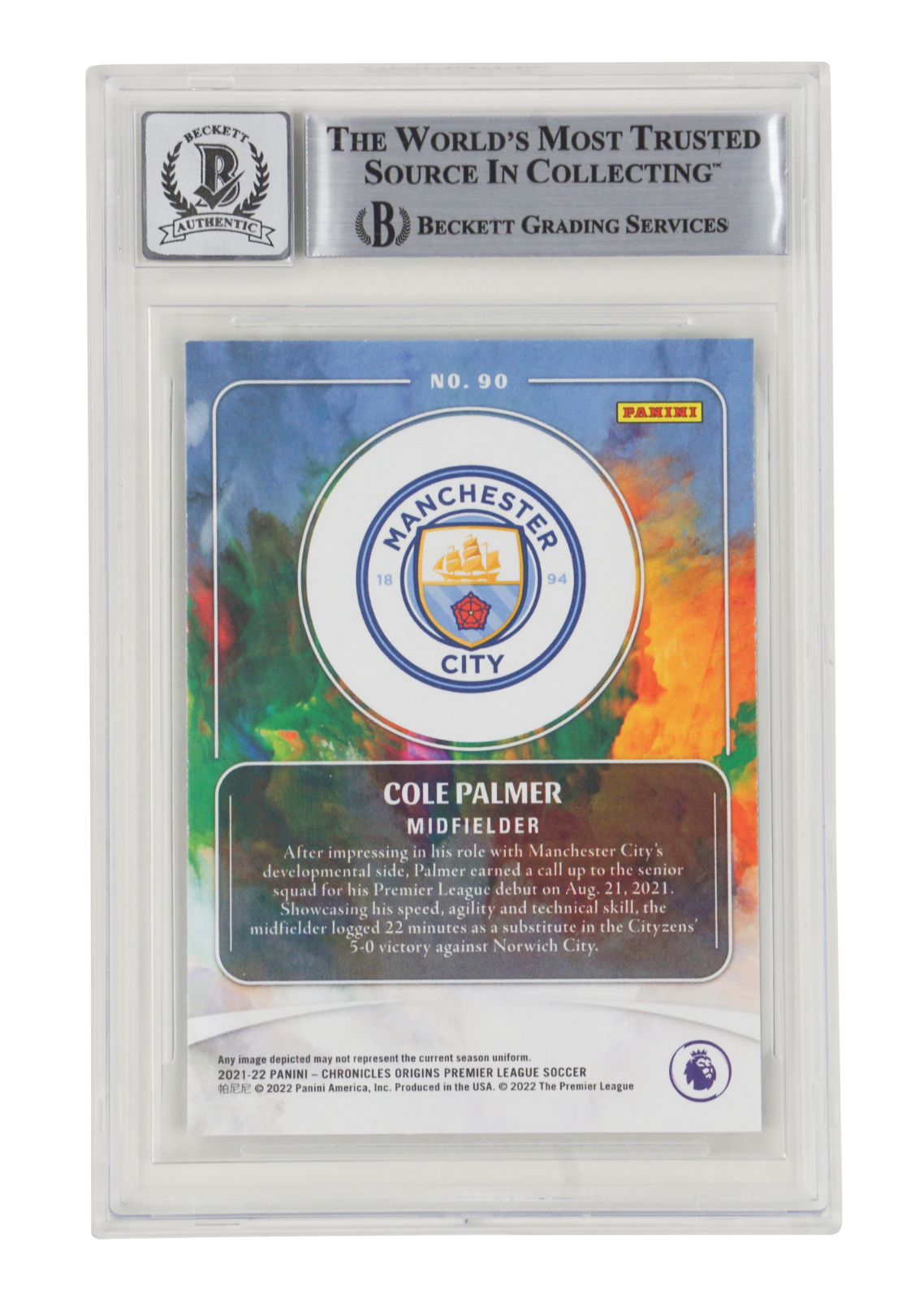 Cole Palmer Signed 2021-22 Panini Chronicles Origins Rookie - BGS 10 Autograph